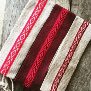 Faja Artesanal de Telar con Patrones de Rombo
