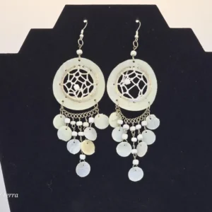 Aretes atrapasueños discos translúcidos