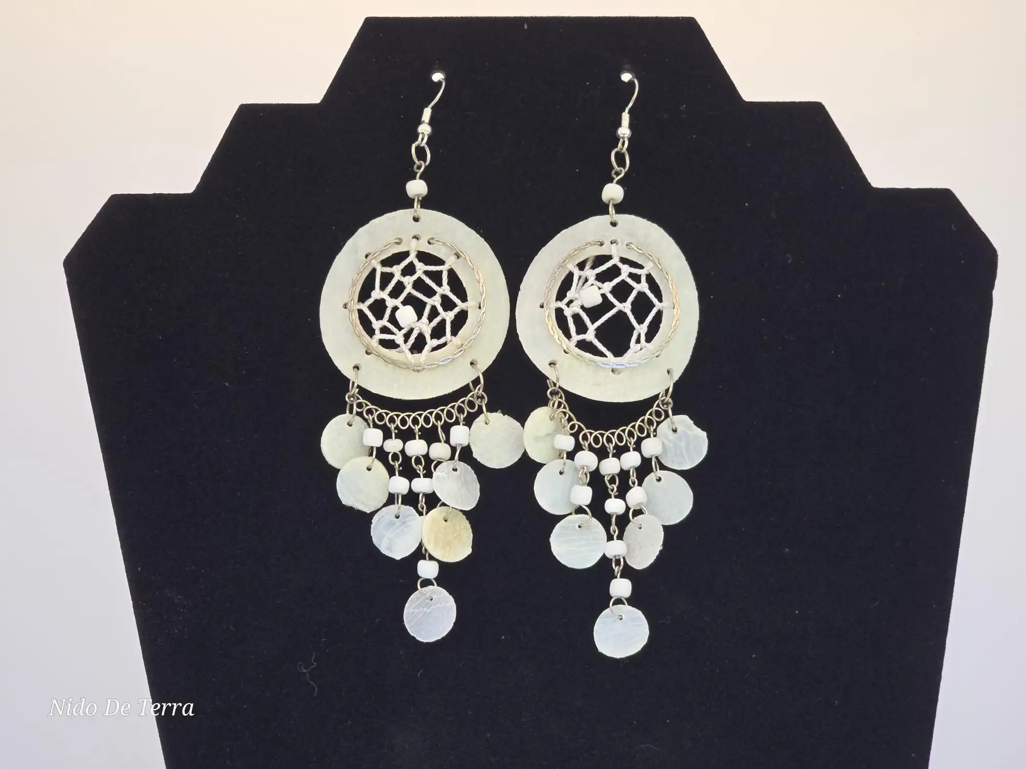 Aretes atrapasueños discos translúcidos