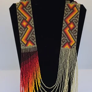 Collar chakiras rojo amarillo crema