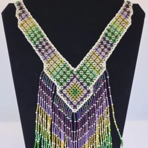 Collar chakiras verde morado blanco